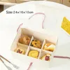 Gift Wrap Transparent Portable Cupcake Box Bread Cake Boxes With Display Window Pastry Packaging Wedding Baby Shower