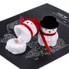Bolsas de jóias 1 peça Snowman Velvet Box Papai Noel Ring Recker para Brincos Exibir suporte de presente de Natal