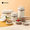 Boîte à lunch bento WorthBuy Set portable Keep Warm Lunch Container avec sac isolé 18/8 Conteneur de nourriture thermique en acier inoxydable 240429