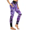 Leggings pour femmes Lavande Sexy Purple Day Fleurs Impression Push Up Yoga Pantal