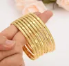 Bangle 24K Gold Plated Bangles Etiopisk Afrika Fashion Color for Women African Bride Wedding Armband Jewelry Gifts1640737