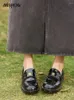 Jupes Imprugne Rétro taille haute jupe denim en ligne A pour femmes printemps 2024 Tempérament avant fourche moyenne gris mi-longueur mxd14b0244