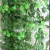 Fiori decorativi ghirlanda artificiale Ivy Vine Leave pianta scindapsus finta fogliame fatta festa di Natale arredamento appeso verde 250 cm