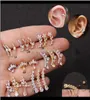 Boucles d'oreilles STAD 1PC CZ CURVE LAGE PIERCING BIELRES 20G ACIELLE ELLE BRUNE TRAGUS CONCH CONCH VIS Back Stud Ear RFCO85122643