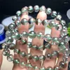 Bracelets de liaison bracelet de quartz vert naturel Fonction de cicatrisation Crystal Rounds Lovers Bijoux 7/8/10 mm
