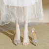 Sandals PVC Roisstime transparent pointu des talons hauts