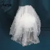 Bridal Veils nzuk vol met parel korte bruiloft Veil ontwerp kam velos de novia vail hoofddeksel 268D