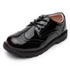 Jungen Lederschuhe Kinder schwarzer englischer Stil Innerer Big Middle Children Student Show Shoes Schuhe