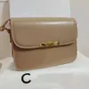 Lyxtriomfer axelväska läder kohud väska kvinnors handväska designer plånbok svart mode tofu kedja sadelväska 8008 7185 201