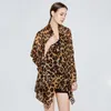 Sciarpe stampa leopardo donne in cotone lino di cotone scialle di scialle sciarpa leggera comoda morbida traspirante minimalista