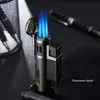 Факел легчевой Jet 4 Blue Flame Flame Wind -Resepen без газовой зажигалки для сигары может отрегулировать размер пламени