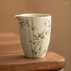 Tasses à thé peint à la main en porcelaine bambou tasse basse chinoise zen de thé de thé de thé à thé jaune cérémonie