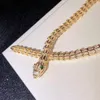 Chokers Collier Python Top Bijoux de haute qualité pour les femmes Snake Pendants épais fins fines luxueuses luxueuses AAA Zircon Drop Livilor Collac OT3YB