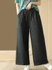 Jeans femminile 2024 Summer Women Ladies Ladies Elastic Pocket elastico Pantaloni a gamba in jeans casual
