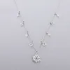 Necklöst för kvinnan Swarovskis smycken Romantisk snöflinga franshalsband för kvinnor med svälja element kristall krage kedja för kvinnor