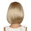 head Wig female short straight hair Bobo light gold chemical fiber wig cover