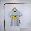 T-shirts enfants D pour les tout-petits garçons visages vêtements Designer Girls Youth Tops Summer Summer Sleeve Tshirts Kid Clothing Letter Tees Cartoon P DH6DH