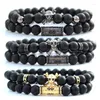 Strand One Piece Skull Natural Stone kralen Braclets voor vrouwen Bransoletki Pulseras Hombre Mens Jewelly Bracelet Set Brazalete 2730