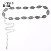 Pixiekiki Y2K Style Silver Gold Chain Belts for Women Apparel Association Boho Vintage Hippie Belt P67-BZ13 240422