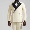 Męskie garnitury 1 Kurek Full Suit 2 -częściowy zestaw prostej sukienki dla mężczyzny Eleganckie ubranie Blazer Chaqueta Hombre