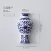 Vaser keramisk vas antik blå och vit porslin blomma behållare lycklig bambu vardagsrum hem dekorationer vägg hängande