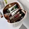 Cosmetische tassen PU Make -upborstel Opslag Multifunctionele toilettas Landgewicht Grote capaciteit met Zipper Portable voor vakantiegeschenken