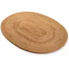 Mats PADS OVAL RATTAN PLATEMAT ACCESSORIES DE THE DE TEA TIVÉ NATUREL