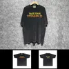 Letra de lavagem de ácido de alta qualidade para homens de alta qualidade Tshirt de manga curta Camiseta escura Top Tops Tops Tops 240419
