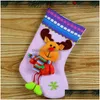 Christmas Decorations Stocking Santa Claus Sock Xmas Tree Hanging Gift Bag Candy Ornament Home Party Decoration Dbc Drop Delivery Ga Dhxyi