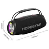 Przenośne głośniki Hopestar H53 Wysoka moc 35W przenośny głośnik Bluetooth Potężny bezprzewodowy subwoofer TWS Bass System dźwiękowy 5200 mAh bateria BOOMBOX J240505