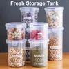 Opslagflessen voedsel doos verzegelde containers korrelpotten stapelbare gedroogde dozen transparante plastic keukenorganisator