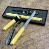 Мини -карманный нож Damascus Steel Blade Пластиковые ручки Camping EDC Фруктовый нож для самообороны