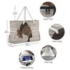 Fashion Folding Women Big Size Handtas tote dames Casual afro meisjes zwarte vrouwen print schoudertas strand bolsa feminina 240424