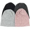 Женщины простые хлопковые ребристые шапочки шляпа осень зимняя теплые вязаные шляпы.