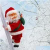 Decorazioni natalizie Claus Electric Climbing Santa Ladder Doll Decoration P giocattolo per festa di Natale Giordino Dlenge Drop Delivery Delivery Dhg4v DHG4V