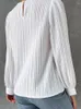 Blouses feminina Mulheres brancas outono de manga longa Tops feminino French Vintage Round Neck Camise