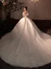 2024 Sexy A Línea Vestidos de novia vestidos de novia Cristales florales Boho Boho Country Vestidos De Novia Custom Hade Long Bridal Gowns de gran tamaño Trasa de barrido Aplicada Tren de barrido