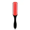 1pcs Cheveux 9 Rows Brush Masseur du cuir chevelu raide coiffure bouclée peignes pour femmes cheveux salon