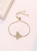 Charm Bracelets Cute Cubic Zirconia Bee For Women Gold Chain Crystal Bracelet Adjustable Animal Femme Jewelry7756989