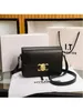 High Level Original Cellin Designer Bags Diagonal Genuine Leather Black Gold Crossbody Bag Fashionable Beauty Shoulder Bag Tofu Bag Small Square b with Brand Logo