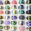 Cluster Rings 20pcs Mix Colorful Acrylic For Kids Girls Fashion Leopard Dot Flower Pattern Round Finger Children Jewelry Gift