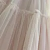 Юбки корейская мода сладкая для женщин сетчание лоскутная а-линия высокая талия юбка для женской талии Фалдас Аджустадас летний тюль
