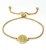 Charmarmband 100 rostfritt stål San Benito -armband för kvinnor Goldsilver Color Metal Saint Benedict Cross Medal justerbar C9832815