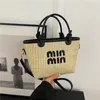 Umhängetaschen 2024 Sommergras Basg für Frauen Bohemian Beach Bag Designer süße Geldbörsen und Handtaschen