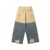 Men's plus size broek ronde nek geborduurd en gedrukte poolstijl zomerkleding met straat puur katoen 22R2W