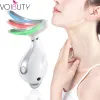 Instrumento 3 cores LED Terapia de fótons Aquecimento Double Chin Remoção Massageador Face Removedor de rugas de pesco