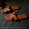 Fashion Original H Slippers Slippers Orange Luxury Style Decoration Decoration Simple confortable Soft Sole Outdoor Slippers with 1: 1 Brand Logo