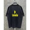 T-shirts de grife balencigss Hoodies moletons masculinos A versão correta da moda Paris Back Tape Back Tape de manga curta OS do casal Dirpto de ombro casual Camiseta 14ew