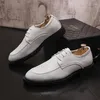Casual Shoes Fashion Trend Black White Leather Loafers Men's Oxfords Formal Zapatillas Hombre