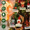 Figurine decorative 8pcs decorazione di denaro di Natale creativo con la carta regalo in contanti in legno in cordino